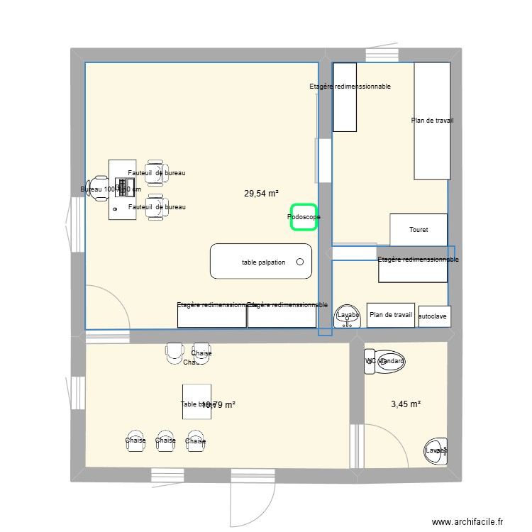 cabinet 6.5. Plan de 0 pièce et 0 m2