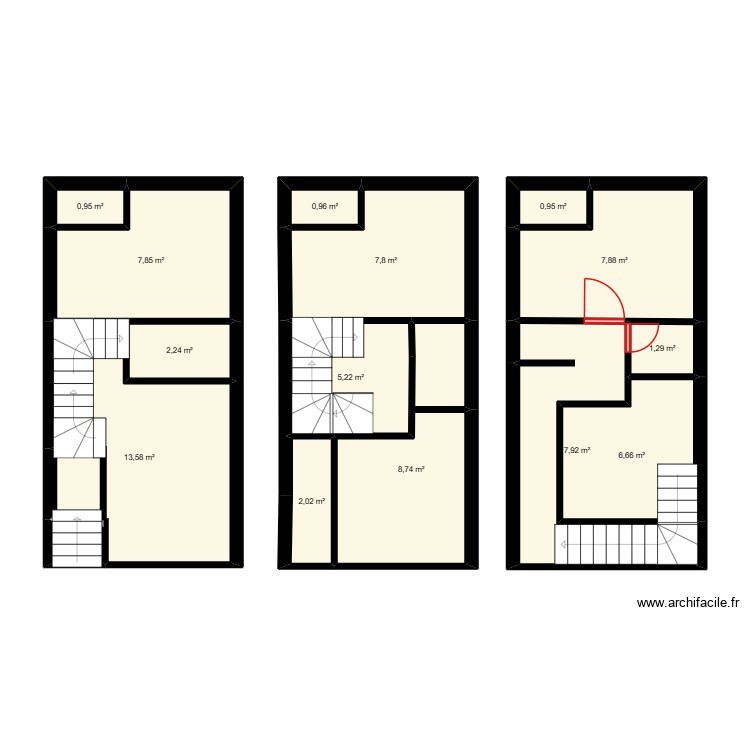 med1. Plan de 0 pièce et 0 m2