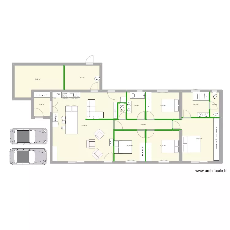 Malves Salon V3. Plan de 