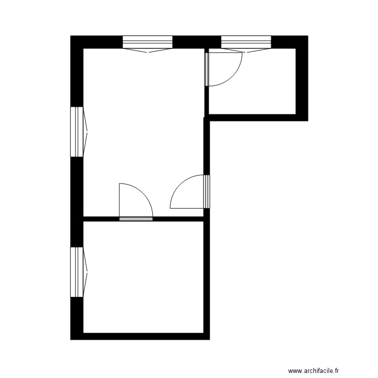SCI LES ARVES. Plan de 3 pièces et 23 m2