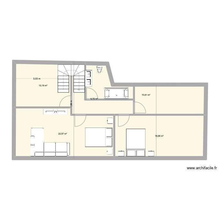 Etage 2 New Patou version Patou. Plan de 0 pièce et 0 m2