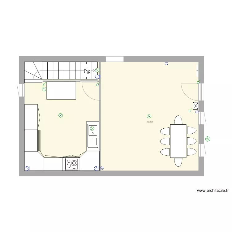 Etage 1 La Guiche. Plan de 