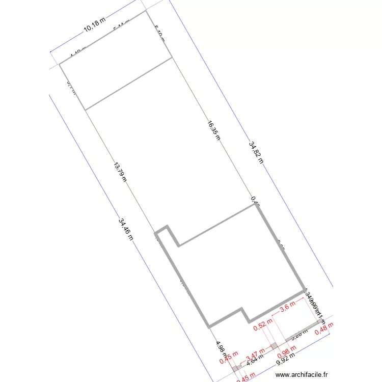 PLAN DE MASSE. Plan de 2  et 142 m²