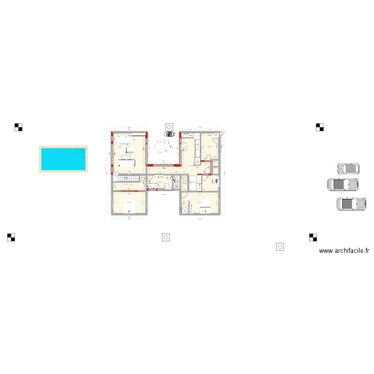 plan au 15_2_25-modif pour chantier. Plan de 17 pièces et 157 m2