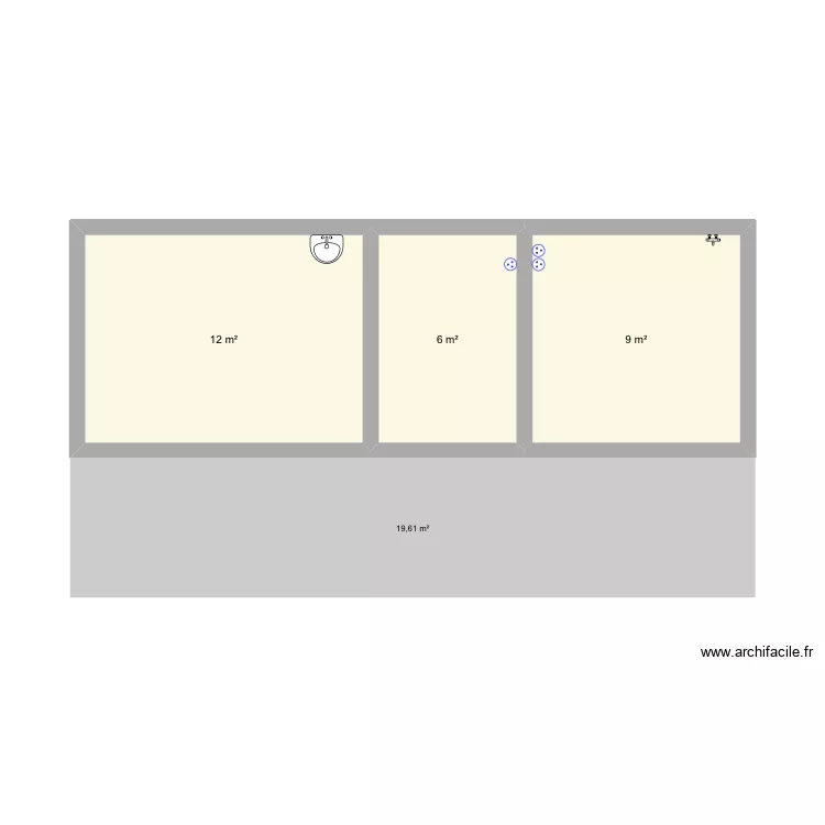 Écurie. Plan de 3 Pièces et 27 m² Écurie. Plan de 3 Pièces et 27 m²
