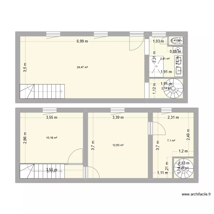 CATTENOM after. Plan de 9  et 65 m²
