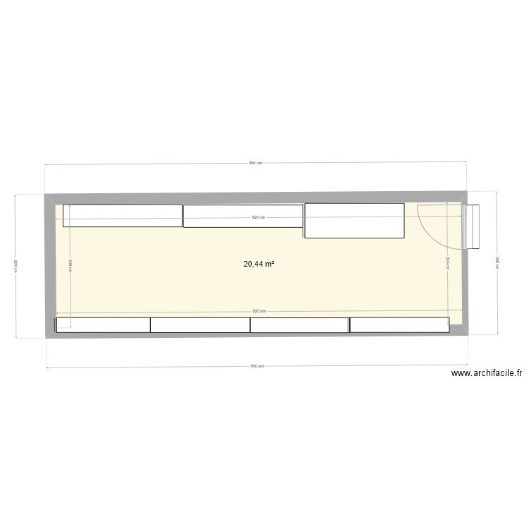 Plan La Fromagerie du Lac. Plan de 1 pièce et 20 m2