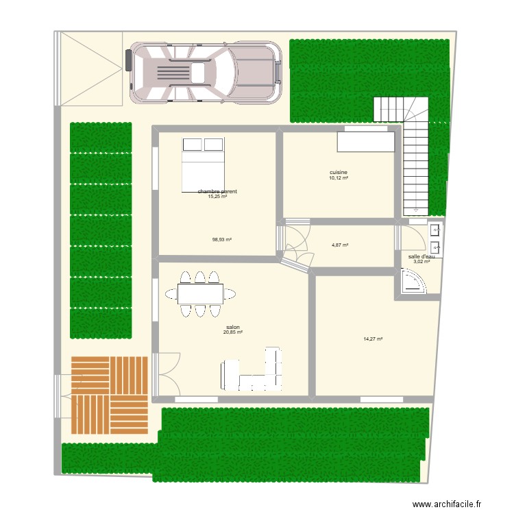 plan ghazi. Plan de 7 pièces et 167 m2