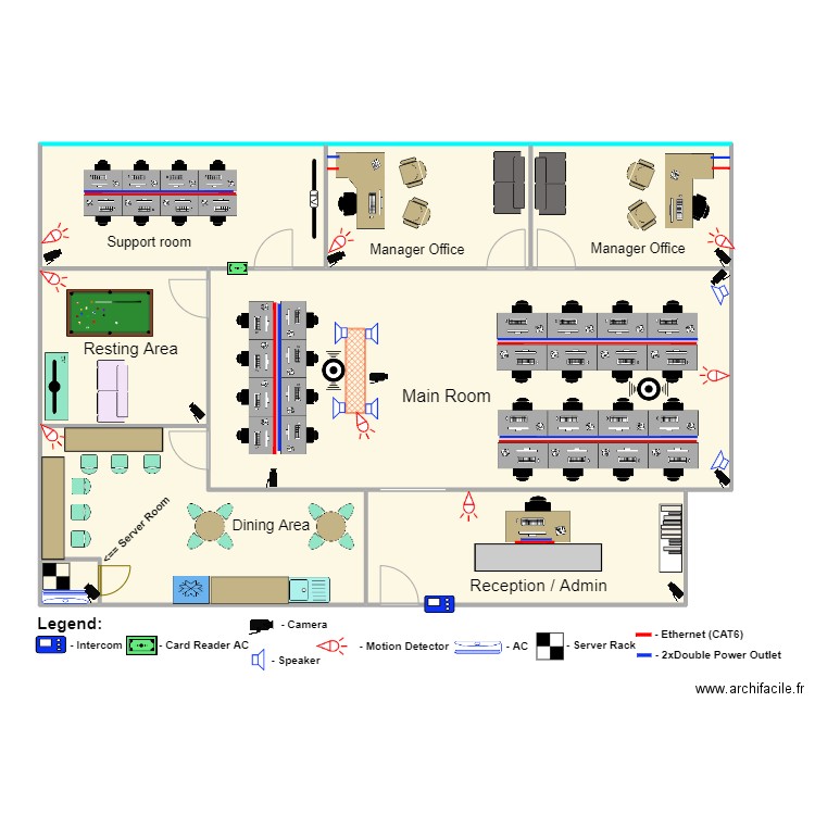 Dubai/FR/DJ. Plan de 8 pièces et 280 m2