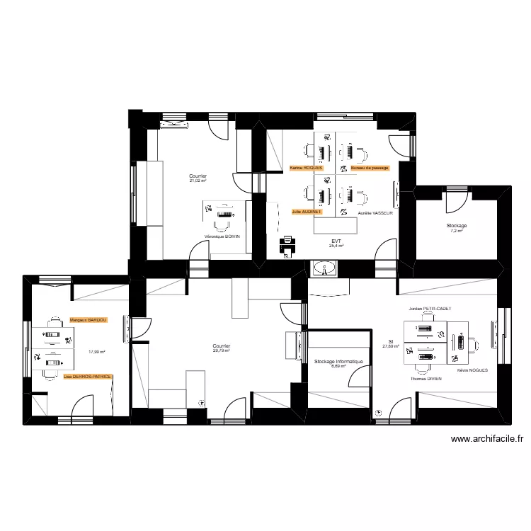 Albi Pélissier bât E - projet v2. Plan de 0 pièce et 0 m2 Albi Pélissier bât E - projet v2. Plan de 0 pièce et 0 m2