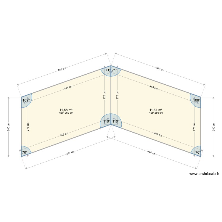 Thils. Plan de 2 pièces et 23 m2