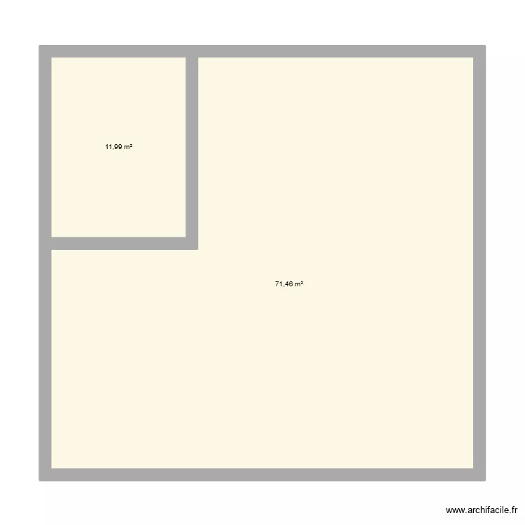 ldee. Plan de 2 Pièces et 83 m²