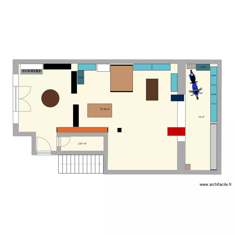 20CLEMENCEAU ATELIER. Plan de 3  et 74 m²