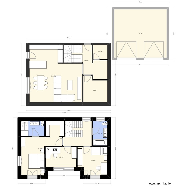 Villa GREG-GéGé 2025 V3. Plan de 11 pièces et 169 m2