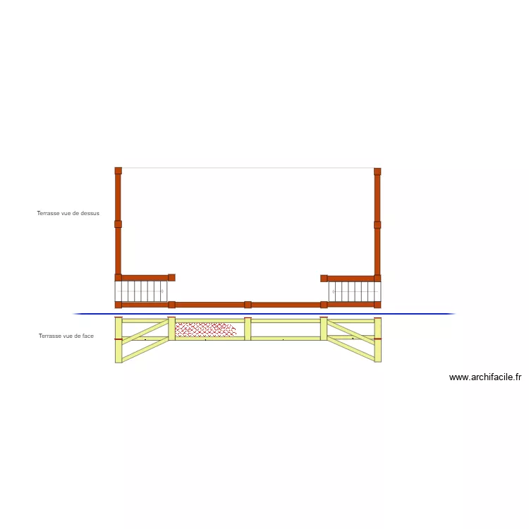 Terrasse V1. Plan de 