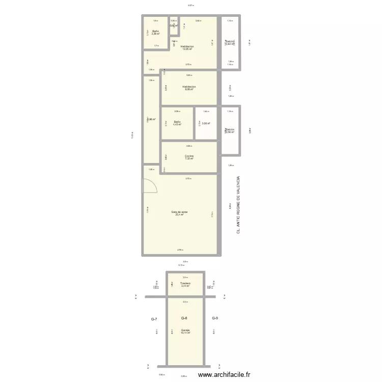 ANTIC REGNE DE VALENCIA 2-8 MANISES. Plan de 
