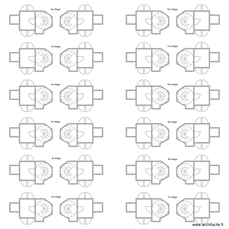 Aurore 1 &eacute;tages. Plan de 72  et 269 m²