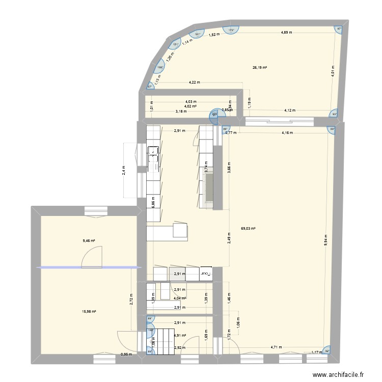 Maison reuillon mesures OK 2024 TERRASSE. Plan de 18 pièces et 234 m2