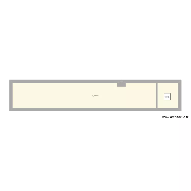 coté. Plan de 1 et 34 m² coté. Plan de 1 et 34 m²