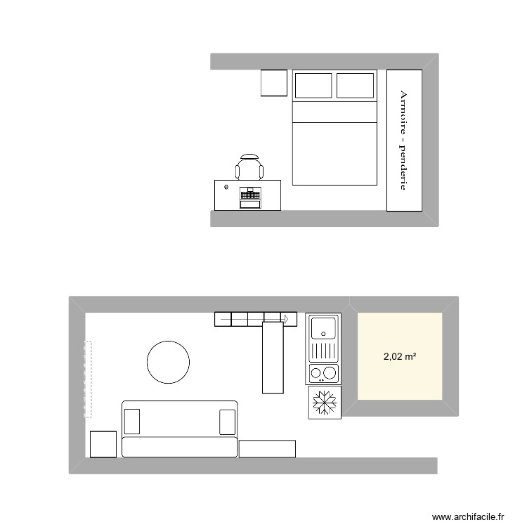 Appart Martin. Plan de 0 pièce et 0 m2