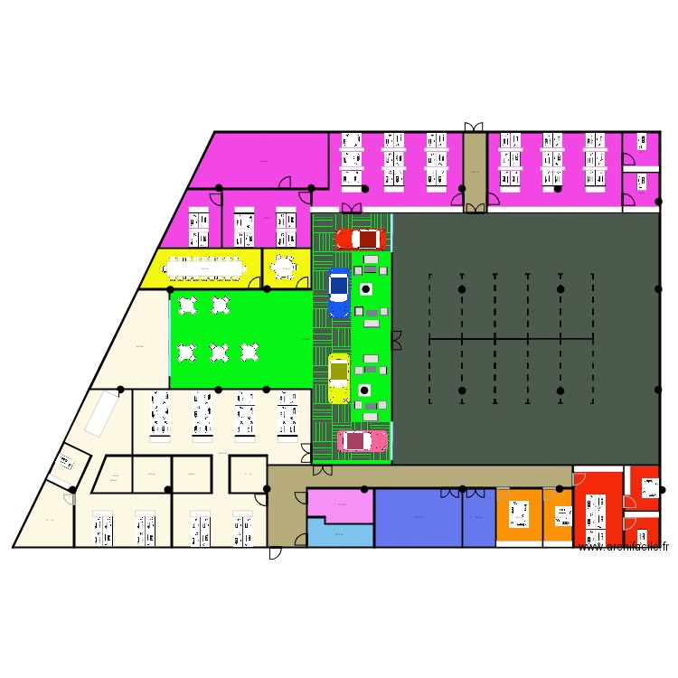 SAINT-DENIS - Etage 2 - V4.11. Plan de 31 pièces et 1408 m2