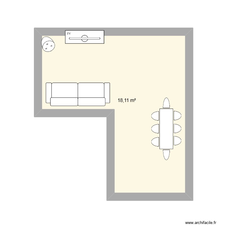 pièce à vivre. Plan de 0 pièce et 0 m2