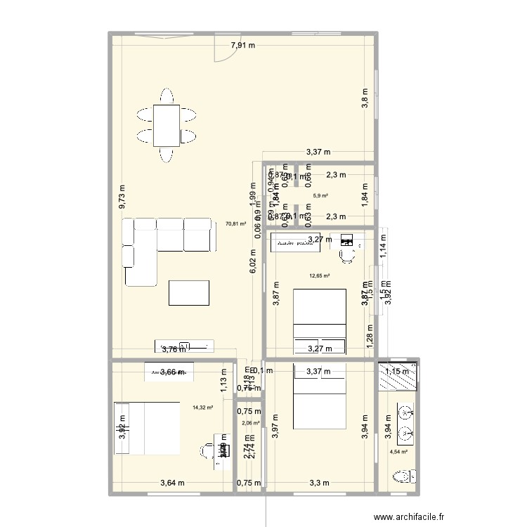 maison taapuna. Plan de 6 pièces et 110 m2