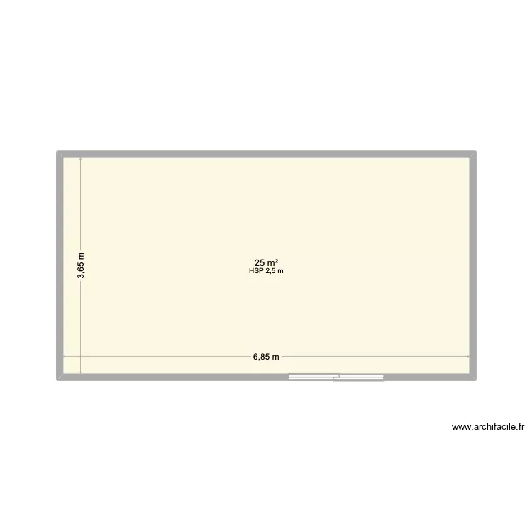 CHALET JARDIN. Plan de 1 Pièce et 25 m²