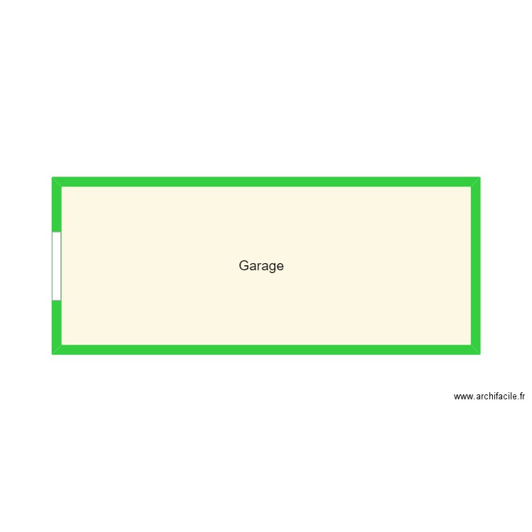 garage vert. Plan de 1 pièce et 21 m2