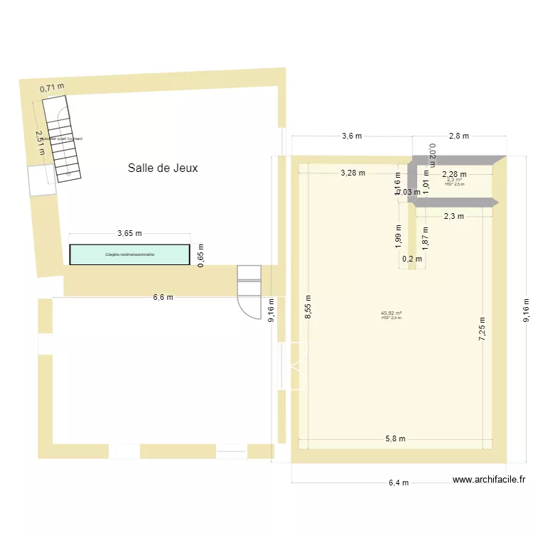 Belvezet maison principale. Plan de 