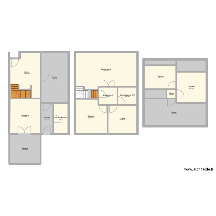 WOLSKI. Plan de 20 pièces et 162 m2