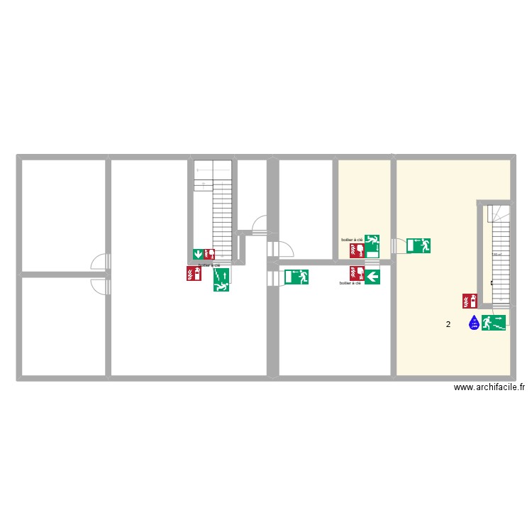2emeA retourné. Plan de 11 pièces et 275 m2