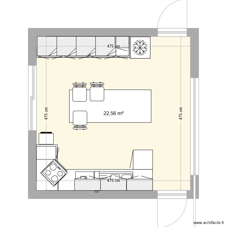 cuisine 1. Plan de 0 pièce et 0 m2
