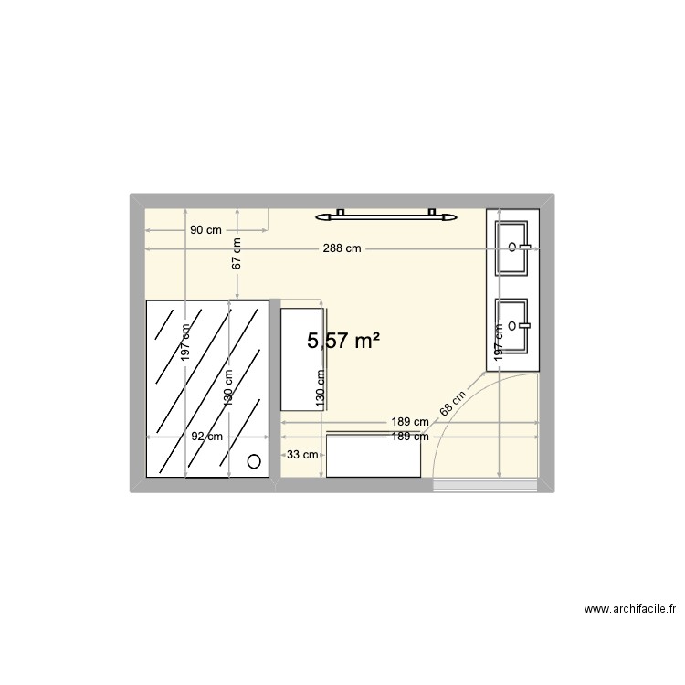 SDB. Plan de 0 pièce et 0 m2
