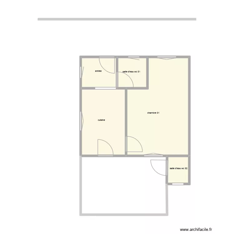 bonneau am. Plan de 6  et 41 m²