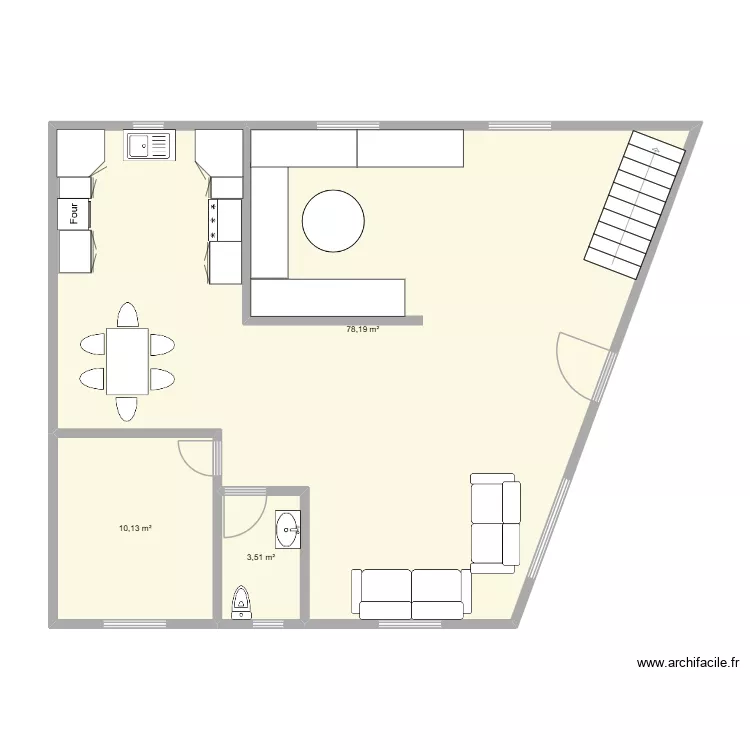 Villa Khg. Plan de 3 pièces et 92 m²