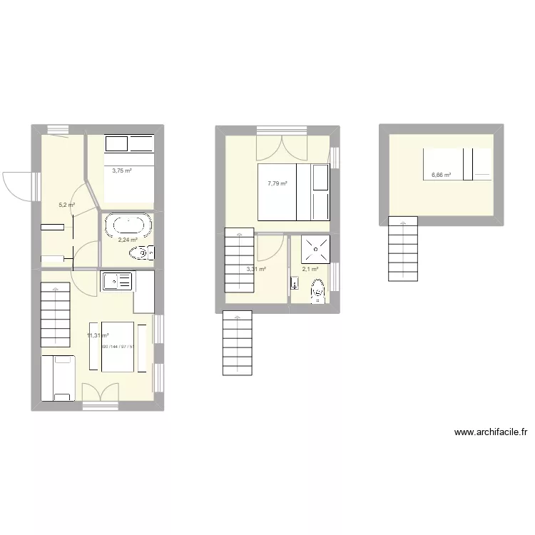 DUPLEX ALPE. Plan de 