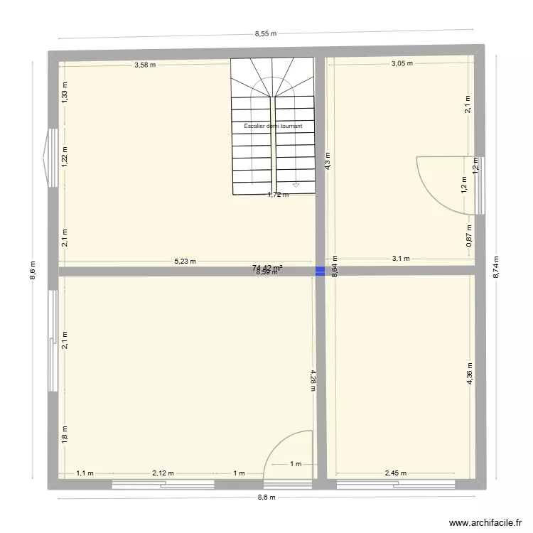 plan maison chantier v2. Plan de 1 et 74 m² plan maison chantier v2. Plan de 1 et 74 m²
