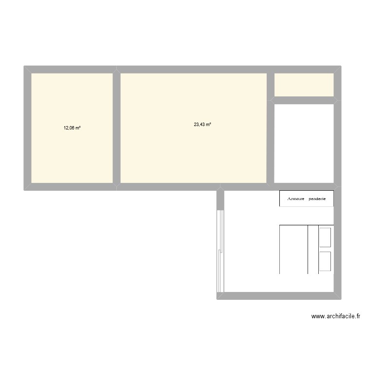 maison koh phangan. Plan de 2 pièces et 36 m2