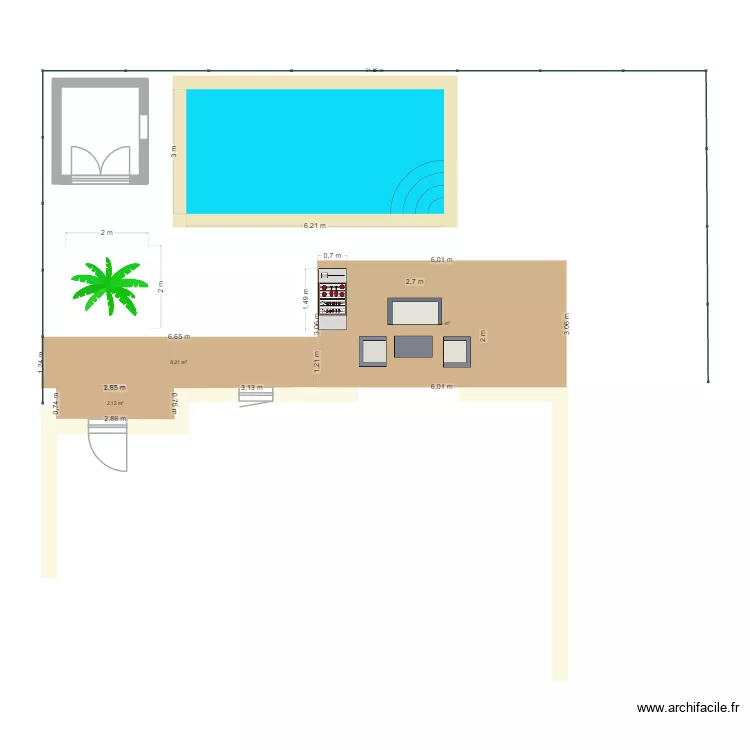 cavalerie piscine. Plan de 