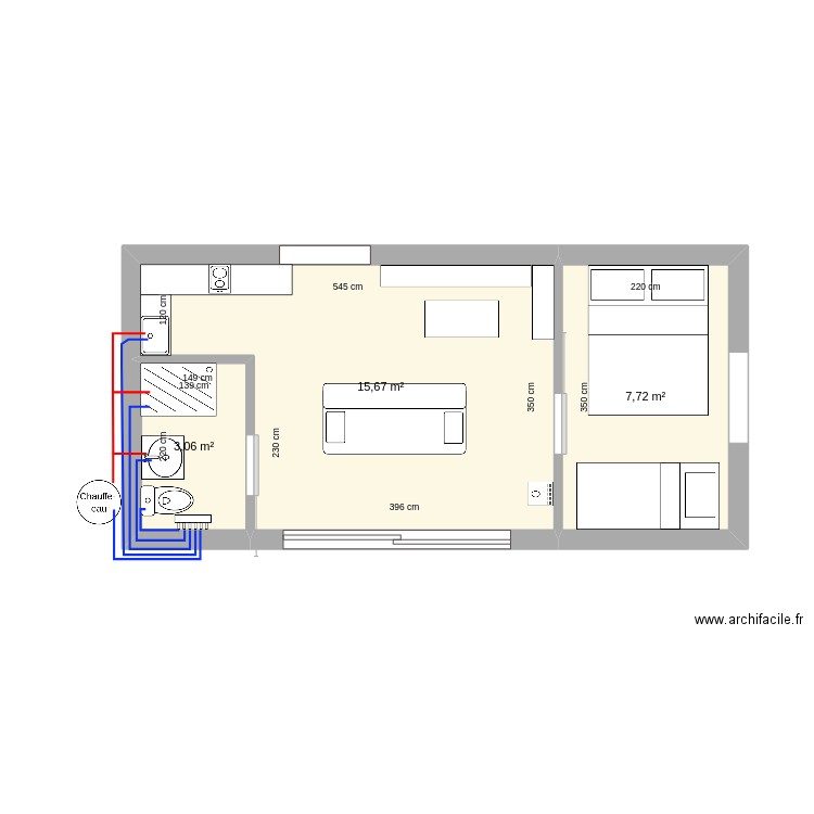 cabane plomberie. Plan de 0 pièce et 0 m2