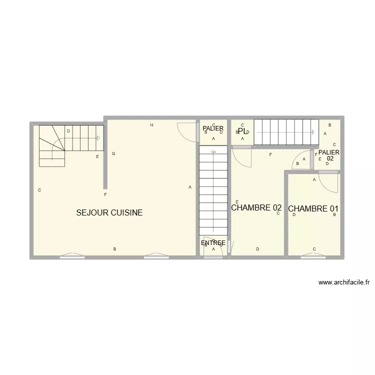 PLAN GAJAN 1 ER ETAGE. Plan de PLAN GAJAN 1 ER ETAGE. Plan de