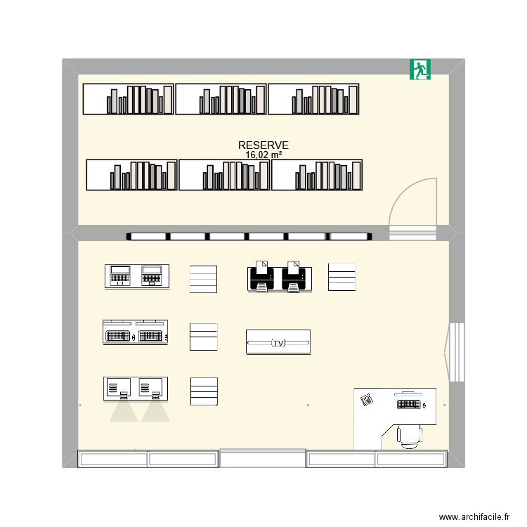 plan amenagelment. Plan de 2 pièces et 38 m2