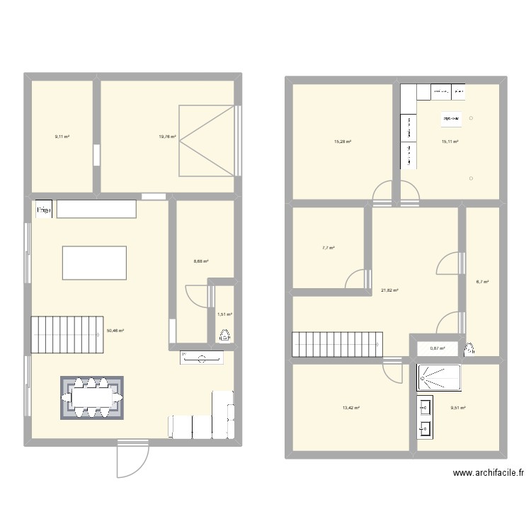 Plan new maison missillac. Plan de 13 pièces et 180 m2