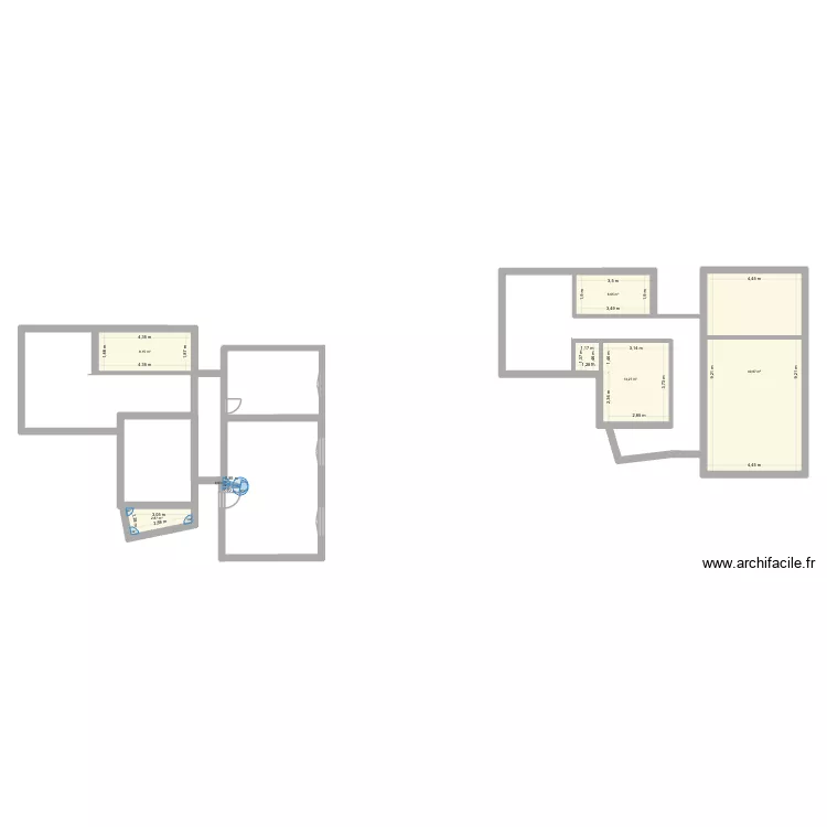 Léon Coginet. Plan de 6 et 72 m² Léon Coginet. Plan de 6 et 72 m²