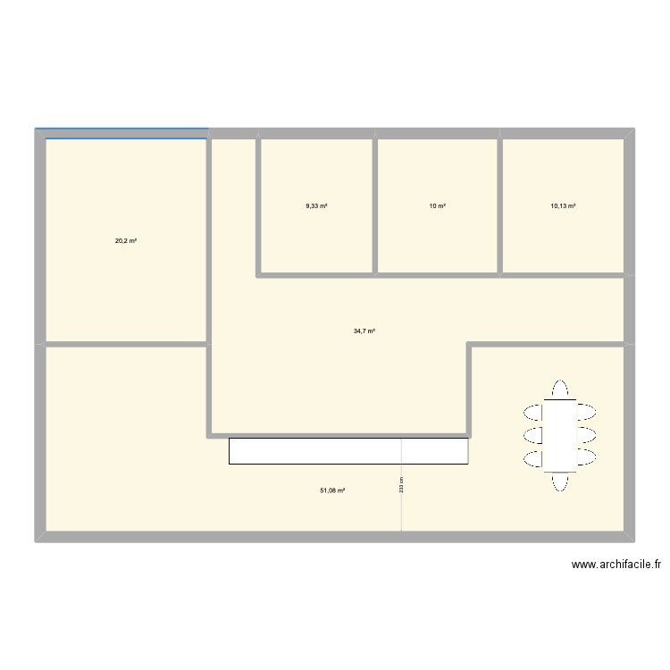 f11. Plan de 6 pièces et 135 m2