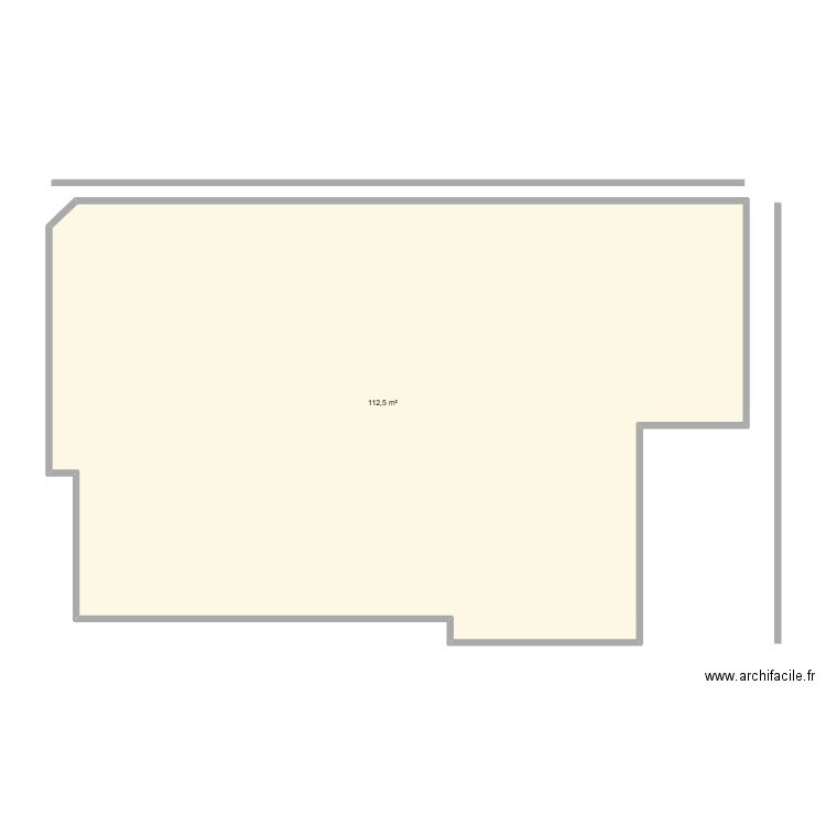 Plan c. Plan de 1 pièce et 113 m2