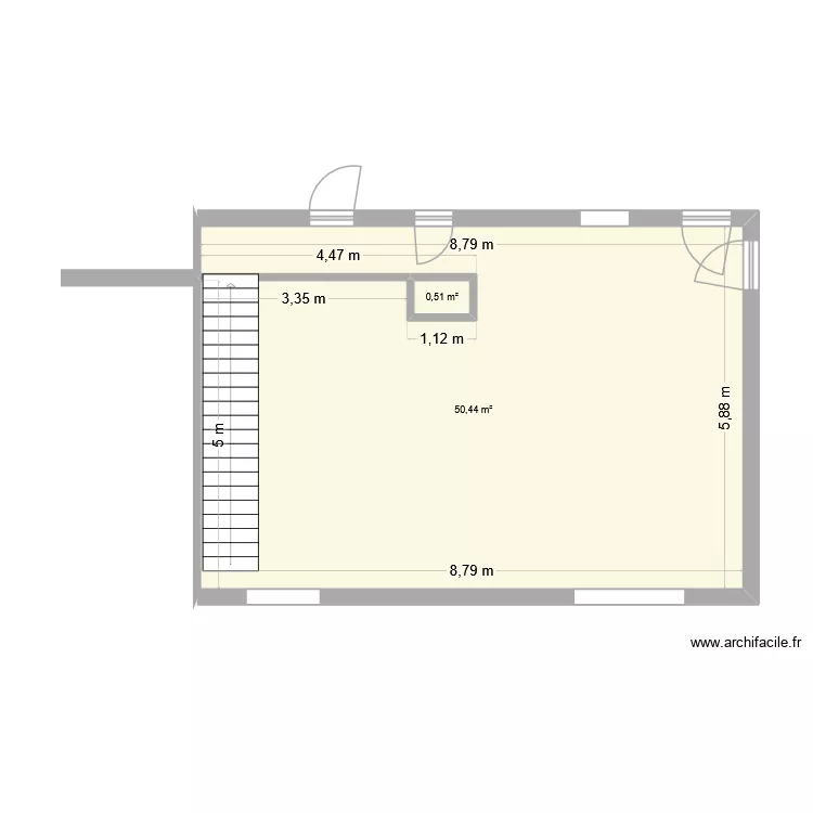 maison 2. Plan de 2 Pièces et 51 m² maison 2. Plan de 2 Pièces et 51 m²