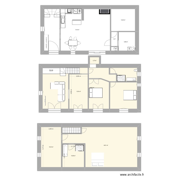 Maison Saint Marcel les Sauzet FM/MAP. Plan de 11 pièces et 230 m2