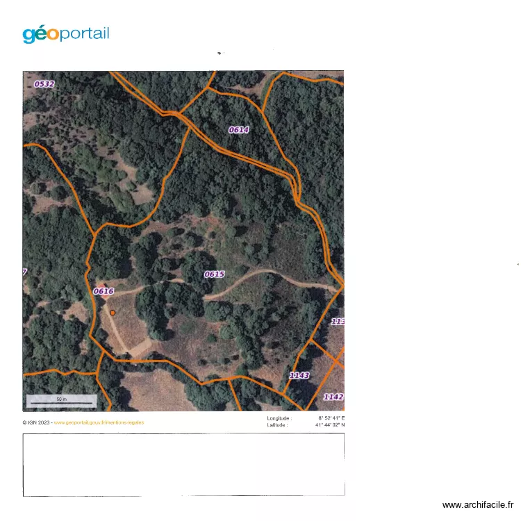 Armateddu terrain. Plan de 